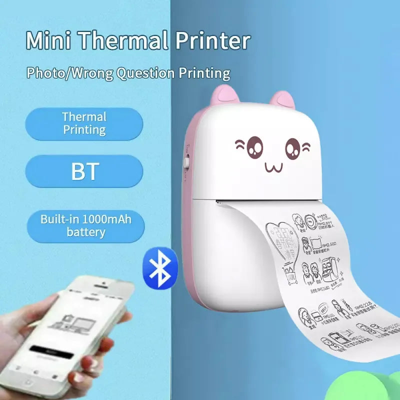 Mini impressora térmica portátil Bluetooth - Sua Favorita
