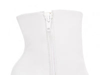 Bota Cano Curto em Napa Branco com Salto Encapado