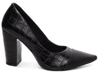 Sapato Scarpin Croco Preto