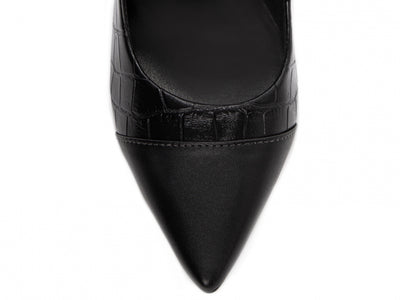 Sapato Scarpin Croco Preto
