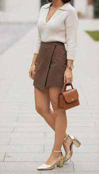 Sapato Scarpin em Napa Dourada