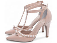 Sapato Scarpin Verniz Rose com Pérola