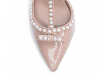 Sapato Scarpin Verniz Rose com Pérola
