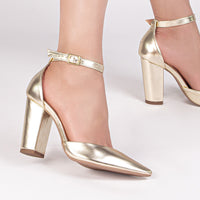 Scarpin Feminino Dourado Elegância e Sofisticação