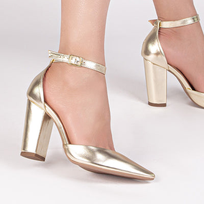 Scarpin Feminino Dourado Elegância e Sofisticação